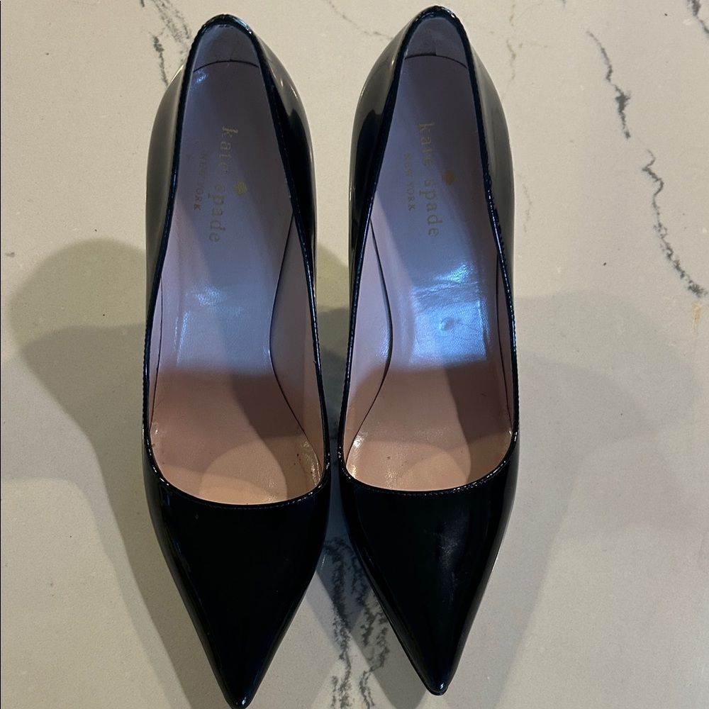 Kate Spade patent black heels